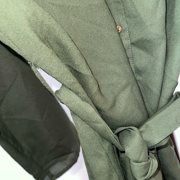 Olive Green Button Down Top - Picture 5 of 10